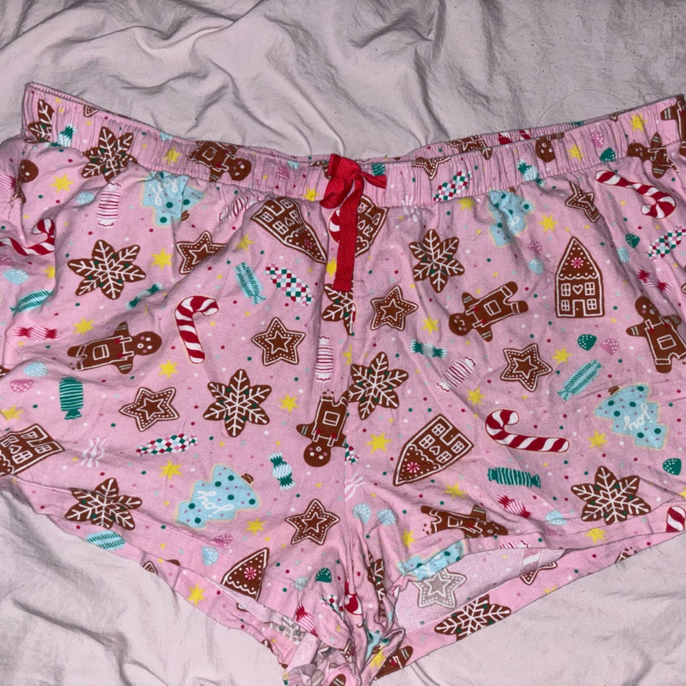 Old Navy Pink Festive Pajama Shorts